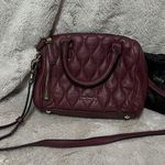 Vera Bradley Mini Marlo Quilted Leather Crossbody Handbag In Claret (wine) EUC Photo 0