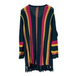 Torrid  Crochet Sweater Womens 1X Multicolor Crochet Fringe Pullover Indie Hippie Photo 4