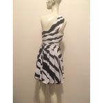 EXPRESS #6 NWT! Women's Sz: 2 One Shoulder Black and White Stripped Dress by Photo 2
