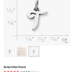 James Avery  Script Initial Charm T Photo 3