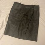 Black Croc Leather Pencil Skirt Sz 6 womens Tom K Nguyen 100% Leather Skirt sz 6 Photo 10