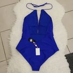 Ted Baker 💕 LONDON💕 Pikaa Halter One Piece Swimsuit Bright Blue US 12 NWT Photo 8