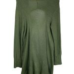 Umgee Sz Medium Green Ruffle Open Front Cardigan Sweater Hook Close Boho Cotton Photo 3
