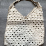 Handmade Crochet Purse Shoulder Bag Ivory Tan Boho Cottage Granny Photo 0