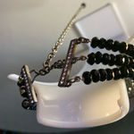 Y2K Vintage Antique Buckle/Beaded Choker Black Photo 11