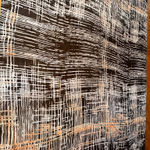 Karma Blue Beautiful patterned scarf/wrap - large 74" x 50" 100% polyester - blue, gold, wt Photo 7