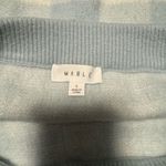 Plaid Knit Skirt in Blue and Cream Size L Photo 2