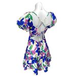 Princess Polly  Multicolor Short Puff Sleeve Cutout Mini Fit & Flare Dress Size 4 Photo 1