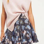 Free People Sway My Way Mini Skirt Women’s Small Dark Floral Flowy Boho Coquette Photo 0
