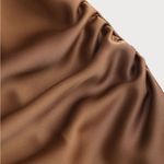 Rihoas Coffee Satin Boat Neck Slip Midi Dress Brown Size 6 Photo 6