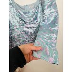 SAU LEE Blue Floral Jacquard Floral Satin Long Sleeve Jen Midi Dress sz US 8 Photo 8