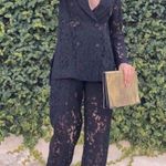 ZARA  LACE BLAZER w/ Slits & Buttons Black Color Size XS NEW Photo 2