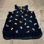 Gap  Dark Blue Top with Butterfly Pattern Photo 0