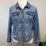 Torrid  Medium Wash Heart Denim Trucker Jacket - Size 18 (2) Photo 2