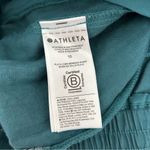 Athleta Playa Linen Bermuda HIgh Waist Shorts in Borealis Green Size 10 Photo 8