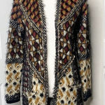 BCBGMAXAZRIA  eyelash multicolor open duster chain sweater cardigan size‎ small Photo 0