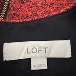 Loft  Sleeveless Orange Black Tweed Pocketed Dinner Dress Photo 1