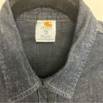 Carhartt  WS010 - Women's Denim Snap-Front Shirt Size XXL Blue Stretch Photo 9