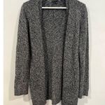 Theory  Womens Long Wool Open Front Knit Cardigan Gray  Medium Photo 2