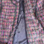 Renlyn Petite Plaid Wool Blend Jacket Career Wear Made in USA Size 8 Vintage Purple Photo 6