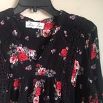 Penelope project large black long sleeved floral top Photo 2