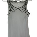 Willow & Clay  Sequin Embellished Beaded Sheer Top Small Art Deco Sleeveless Photo 0