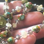 Handcrafted genuine stone cal silica citrine bow tie pendant necklace Silver Photo 11