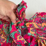 Floral Tube Crop Top Strapless Tie Front Boho Pullover Bandeau Size M Pink Size M Photo 4