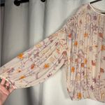 Free People Wildflower Honey Floral Print Mesh Top Ivory Combo Large Photo 8