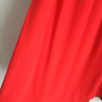 Naked Zebra Open Back Short Sleeve Blouse Red Small Flowy Date Night Spring Top Photo 7