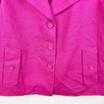 Talbots  The Jackie Fit Linen Blazer Jacket Barbie Pink Women's Size 6 Petite Photo 3