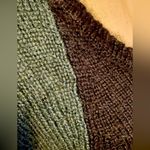 Mango MNG oversized sweater fuzzy colorblock Black, gray, green knit S small Photo 2