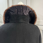 Source Unknown Vintage 1950s Women’s Black Dress Coat with‎ Fur Collar Hollywood Glamour Large Photo 4