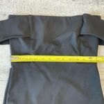 Mason Small Black Dress Off the Shoulder Mini Dress Exposed Zipper LBD Sexy Photo 5