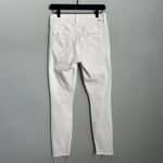 MOTHER Denim Stunner Zip Ankle Step Fray Jeans in Little Miss Innocent Rinse 27 White Photo 9