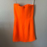 Alex Perry Neon Orange Strapless Mini Cocktail Dress Size 4 Photo 3