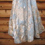 Mac Duggal  20726 Blue Strapless Brocade Midi Dress with Pockets Photo 11