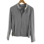 Beyond Yoga Size L Full Zip Sweatshirt Gray Super Soft Loungewear Basic Comfy Photo 1