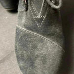 Toms  WO SIZE 8.5 BLACK WEDGE SHOES LACE UP PRINTED PATTERN INSIDE CLEAN Photo 11