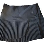 VTG Y2K Pleated Accordian Layered Mini Skirt Sz JR L Black Zip Back School Girl Photo 2