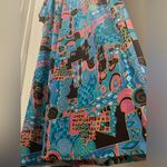 VTG 80s 90s Anthony Richards Blue & Pink Retro Maxi House Dress Kaftan Muumuu Size L Photo 9
