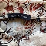 Violet+Claire  Women's‎ Crinkle Button Up Blouse Size Size Medium Browns Retro Photo 6