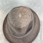 Adora Fedora Hat One Size Taupe Brown Wool Blend Felt Stripe Adjustable Casual Photo 10