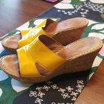 πBORNπ Cork Platform Wedge Sandal Patent Leather Size 10 Photo 0