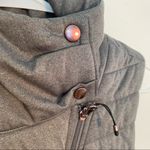 CALIA Asymmetric High Collar Quilted Vest Gray Photo 6