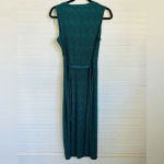 Covington  Petite Green Maxi Dress MP Sleeveless Faux Wrap Tie Waist Long Photo 2
