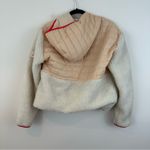 Ivory Ella  Cream and Tan Teddy Half Zip Jacket Size Small Photo 5