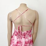 Hello Molly [] Pink Floral Don't Hold Back Midi Ruffle Hem Dress NWT Size Large L Photo 5