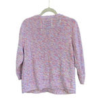 Lands' End  RAINBOW CABLE KNIT CREW NECK COTTON SWEATER Photo 1