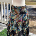 Coco Bianco  Asymmetrical Skirt with Multicolor Layers Photo 0